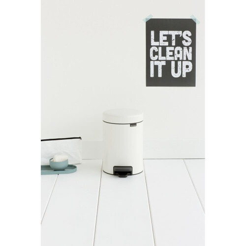 Brabantia Brabantia Pedal Bin newIcon with Plastic Inner Bucket, 3 Litre - White 1