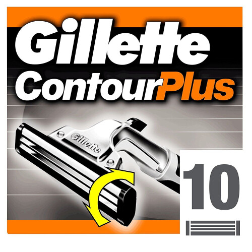 Gillette 10 x Gillette Contour Plus Scheermesjes navullingen met Lubrastrip 2