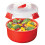 Sistema Sistema Microwave Round Container, 915 ml - Red/Clear 2