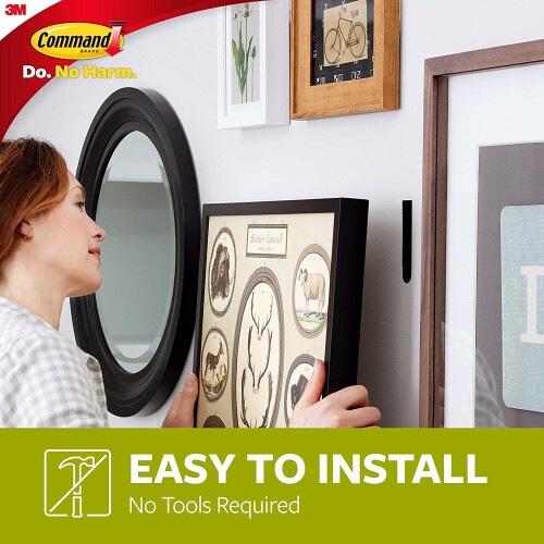 3M Command Large Picture Hanging Strips-Black 4 Sets/Pkg 2