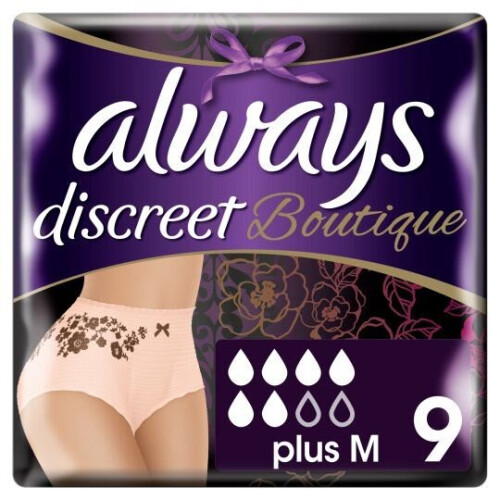 Always Always Discreet Boutique Pants Plus Εσώρουχα Medium Sensitive Bladder Πακέτο 9 1