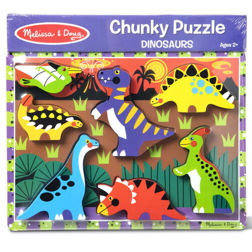 Melissa & Doug Melissa & Doug Dinosaur Wooden Chunky Puzzle (7 pcs) 1