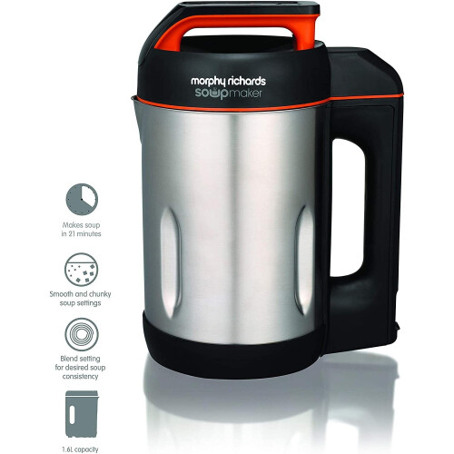 MORPHY RICHARDS 501022 Soup Maker Stainless Steel, Stainless Steel on