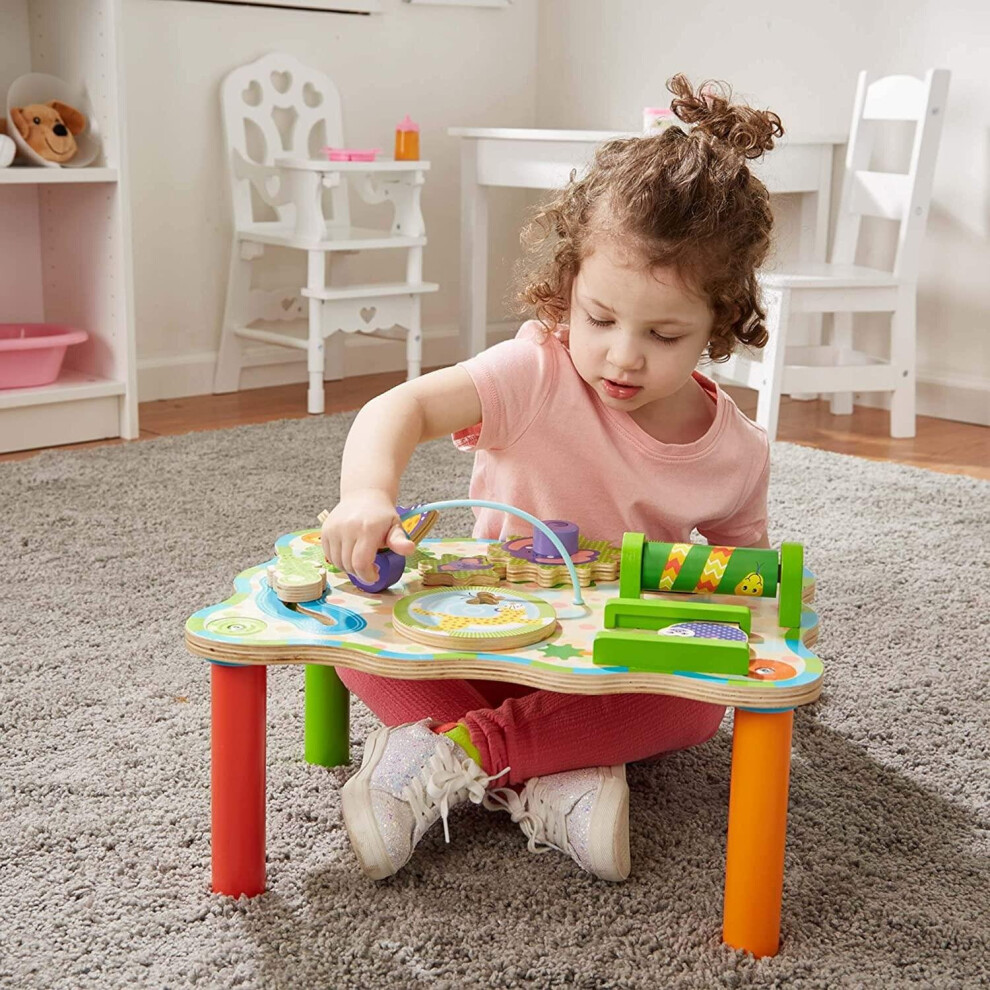 Melissa Doug First Play Jungle Wooden Activity Table Baby and Toddler Toy Sturdy Wooden Construction Helps Develop Fine Motor Skills on OnBuy