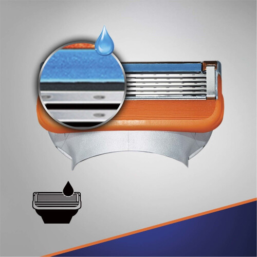 Gillette Gillette Fusion Αντικατάσταση ξυραφιού 5 λεπίδων - 8 πακέτα λεπίδων 2