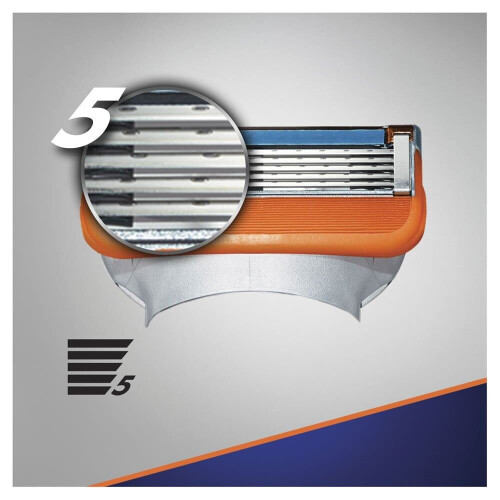 Gillette Gillette Fusion Αντικατάσταση ξυραφιού 5 λεπίδων - 8 πακέτα λεπίδων 1