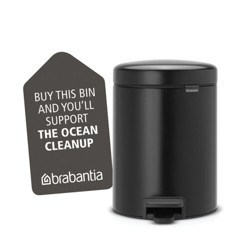 Brabantia Tretmülleimer - BRABANTIA - NewIcon - 5L - Matt schwarz 2