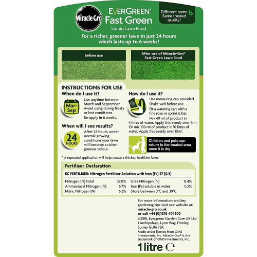 Miracle-Gro Miracle-Gro Evergreen Fast Green 1L Concentrate [119685] 1