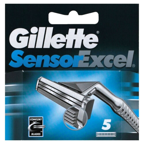 Gillette Gillette Sensor Excel Men's Replacement Razor Blade Refills Long Lasting, 5 Pack 2