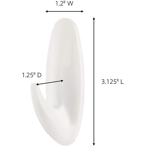 3M Command Medium White Designer Hooks (Pack 2) 2