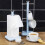 Swan Swan Retro Six Cup Mug Tree, Weighted Base, Blue 2