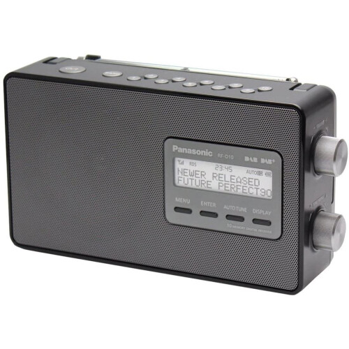 Panasonic Panasonic RF-D10EB-K (UK Version) DAB, DAB+, FM Portable Radio (Black/Silver Grey) 2