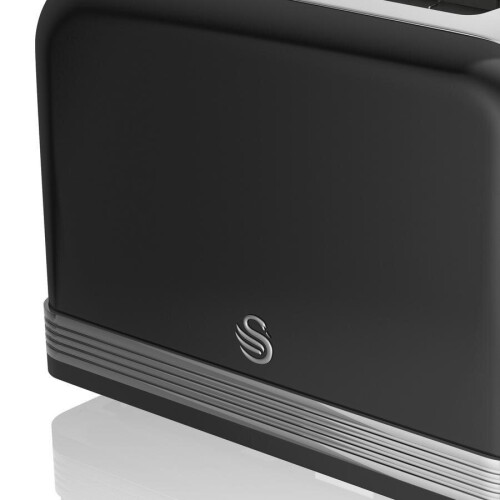 Swan Swan 2 Slice Retro Black Toaster 1