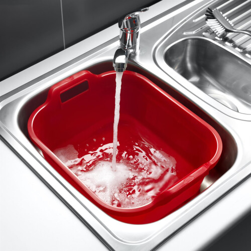 Addis Addis 10 Litre Twin Handled Washing Up Bowl Red 1