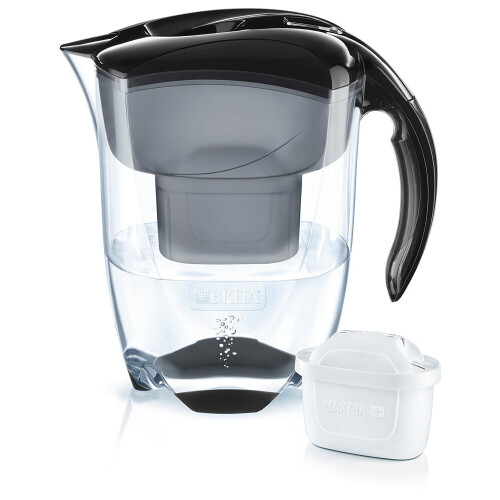BRITA Elemaris XL Water Filter Jug and Cartridge, Black on OnBuy