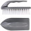 Elliott 1-Piece Iron Shaped Scrubbing Brush with Handle, Grey 3