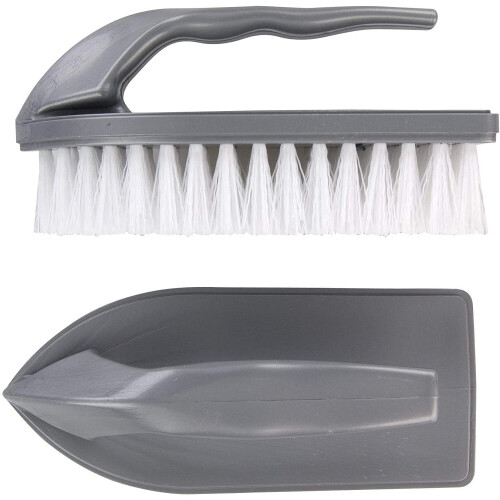 Elliott 1-Piece Iron Shaped Scrubbing Brush with Handle, Grey 2