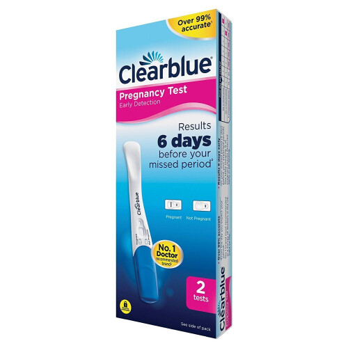 Clearblue 2 x Clearblue 6 Day Visual Early Detection Pregnancy Test Stick Kit 99% Accurate 1