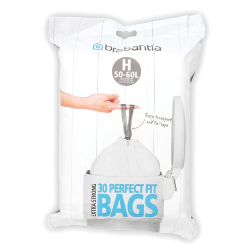 Brabantia Brabantia Bin Liners PerfectFit Bags Code H 50-60L 30 Pack 2