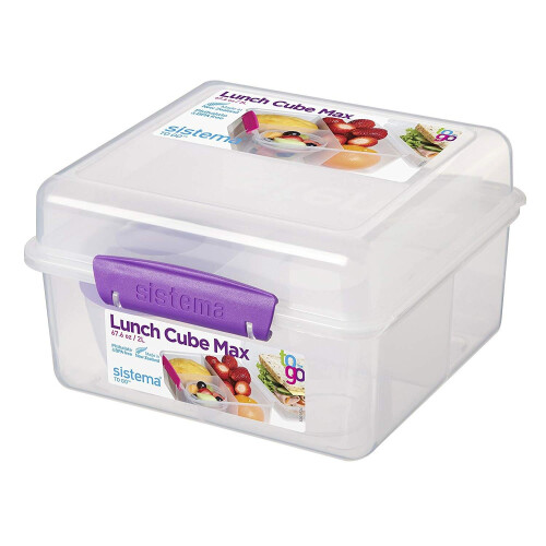 Sistema Sistema Lunch Cube Max To Go with Yoghurt Pot, 2 L - Assorted Colours 1