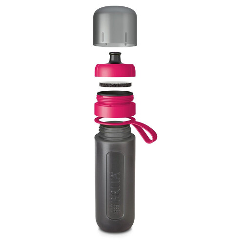 BRITA BRITA fill&go Active Water Filtration Bottle 0.6L with 1 MicroDisc Filter - Pink 1