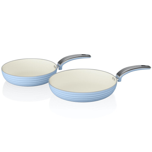 Swan 5pc Swan Retro Pan Set - Blue 2