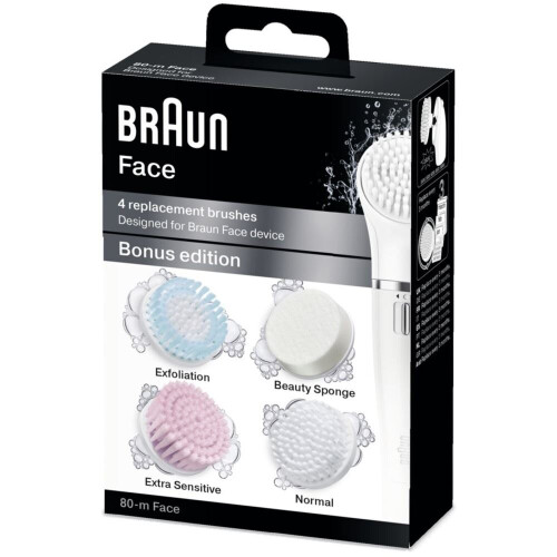 Braun Braun Silk-Epil Face 80-M Bonus Edition - 4 Pack Replacement Brushes Refill SE80 1