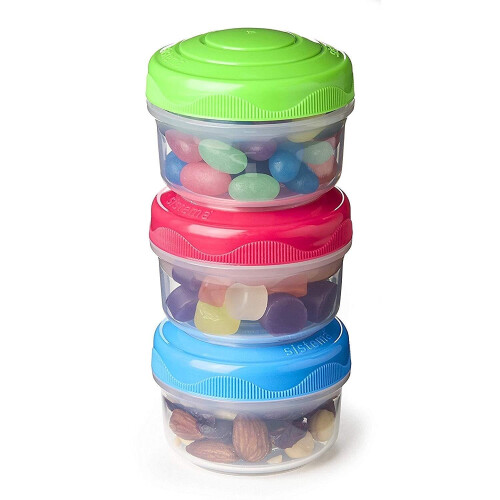 Sistema Sistema Mini Bites To Go Containers, Set of 3 Multicoloured 1