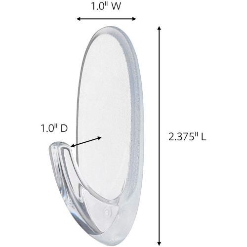 3M Command Small Hook 2/Pkg-2 Clear Hooks & 4 Strips 2