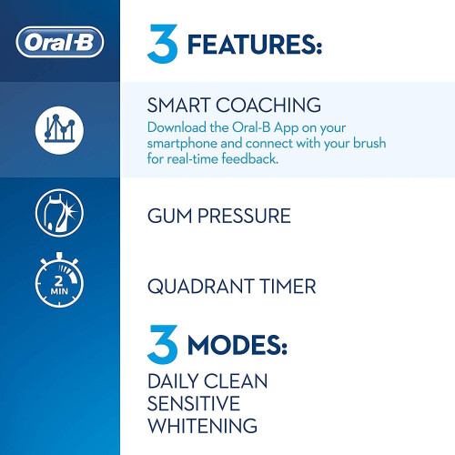 Oral-B Teen White Electric Rechargeable Toothbrush, Powered by Braun on ...