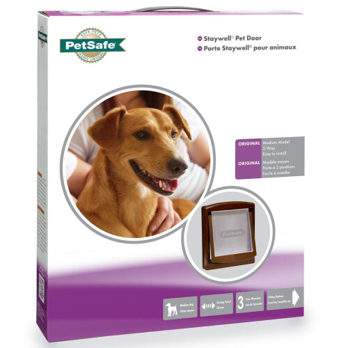 PetSafe (MEDIUM BROWN 755EF) Cat/ Dog Flap For Small Pets (Lockable) By Petsafe 2
