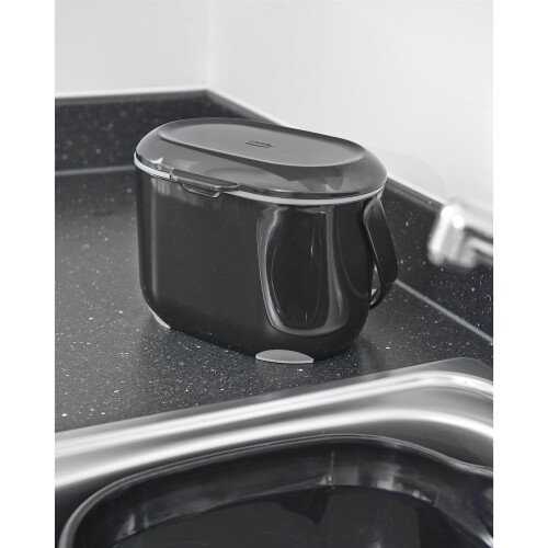 Addis Addis 2.5 Litre Kitchen Compost Caddy, Black/Grey 1