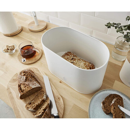 Swan (White) Swan Nordic Oval Bread Bin with Cutting Board Lid 1