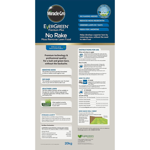 Evergreen No Moss No Rake Moss Remover Lawn Feed 200m (119532) on OnBuy