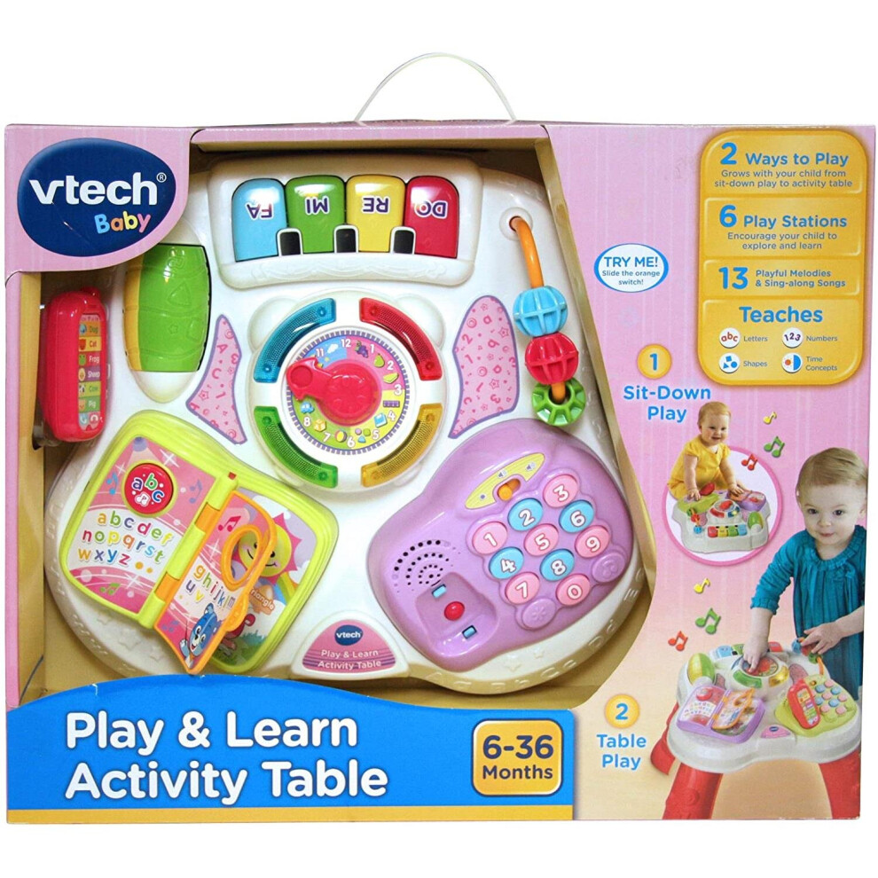 VTech 148053 Play and Learn Activity Table Multicolour on OnBuy