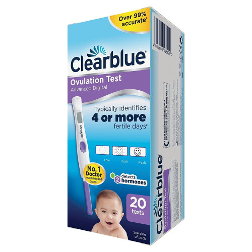 Clearblue Clearblue Dual Hormone Indicator Digital Ovulation Test Stick, 20 Sticks 2