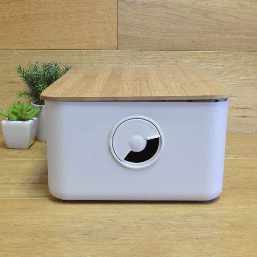 Bodum Bodum Bistro Bread Box Bin with Bamboo Lid in Off White 2
