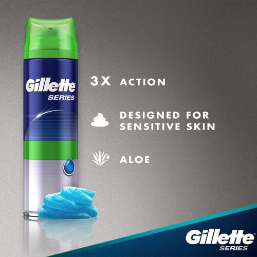 Gillette Gillette Sensitive Series Shave Gel 200ml 2