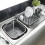 Addis Addis Large Rectangular 10 Litre Washing Up Bowl with Handles, Metallic Silver, 39 x 32 x 14 cm 3