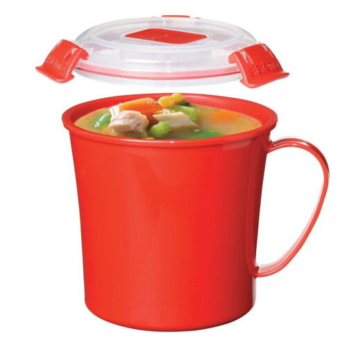 Sistema Sistema Red Klip It Microwave Soup Mug,  656ml 1