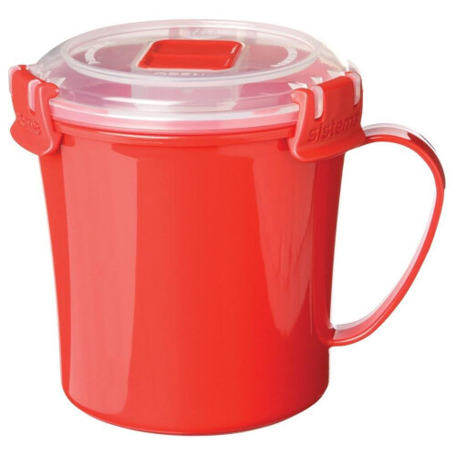 Sistema Sistema Red Klip It Microwave Soup Mug,  656ml 2