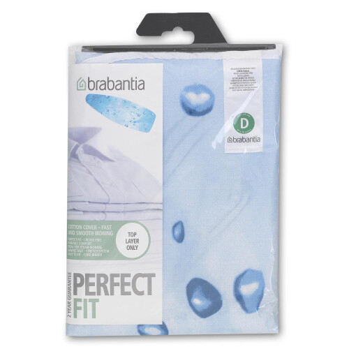 Brabantia Ironing Board Cover 2 mm Foam 135 x 45 cm, Extra Large, Ice
