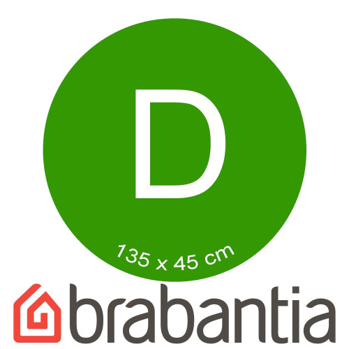 Brabantia Ironing Board Cover 2 mm Foam 135 x 45 cm, Extra Large, Ice