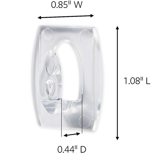 3M Command 17006CLRVP Clear Hooks and Strips  Plastic  Mini  18 Hooks with 24 Adhesive Strips per Pack 2