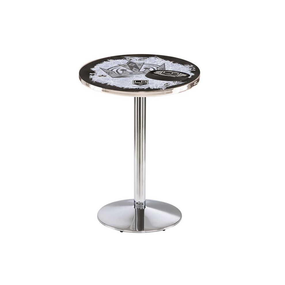 Holland Bar Stool L214C3636LAKing 36 in. Los Angeles Kings Pub Table with 36 in. Top, Chrome-image-OPC-P6G792F-NEW