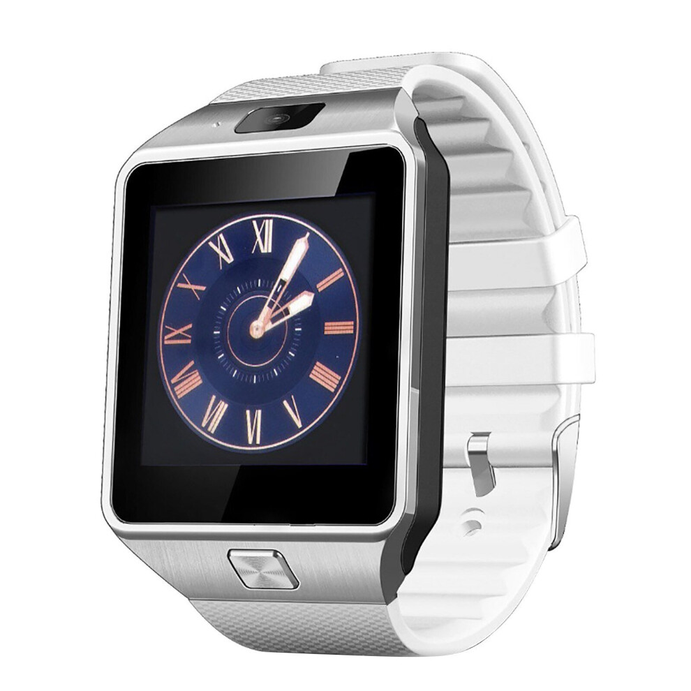 (White) Dz09 Smart Watch Bluetooth Fitness Watch Camera Phone Sim Card White 7437020998940