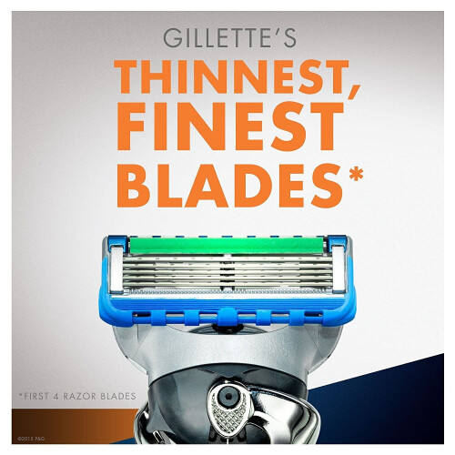 Gillette 4 x Ανταλλακτικές λεπίδες ξυραφιού Gillette Fusion Power ProGlide για άνδρες με MicroComb 2