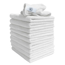 Professional Large Microfibre Cloths - White - Pack of 10 - Discounted Cleaning Supplies - MIWC40AQO