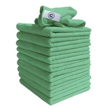 Professional Large Microfibre Cloths - Green - Pack of 10 - Discounted Cleaning Supplies - MIGC40AQO