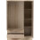 Seconique Nevada 3 Door 2 Drawer  Mirrored Wardrobe OYSTER 2